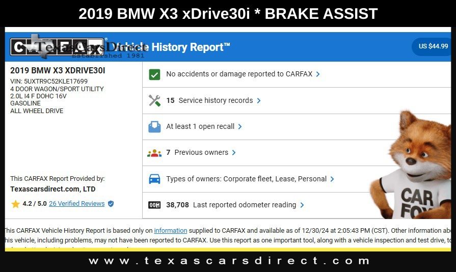 2019 BMW X3 xDrive30i 10