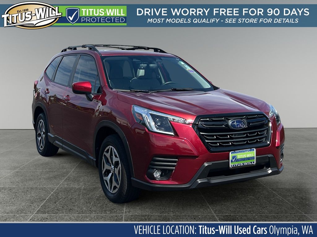 Crimson Red Pearl 2024 Subaru Forester Premium Crossover AWD SUV / Crossover All-Wheel Drive Continuously Variable Transmission