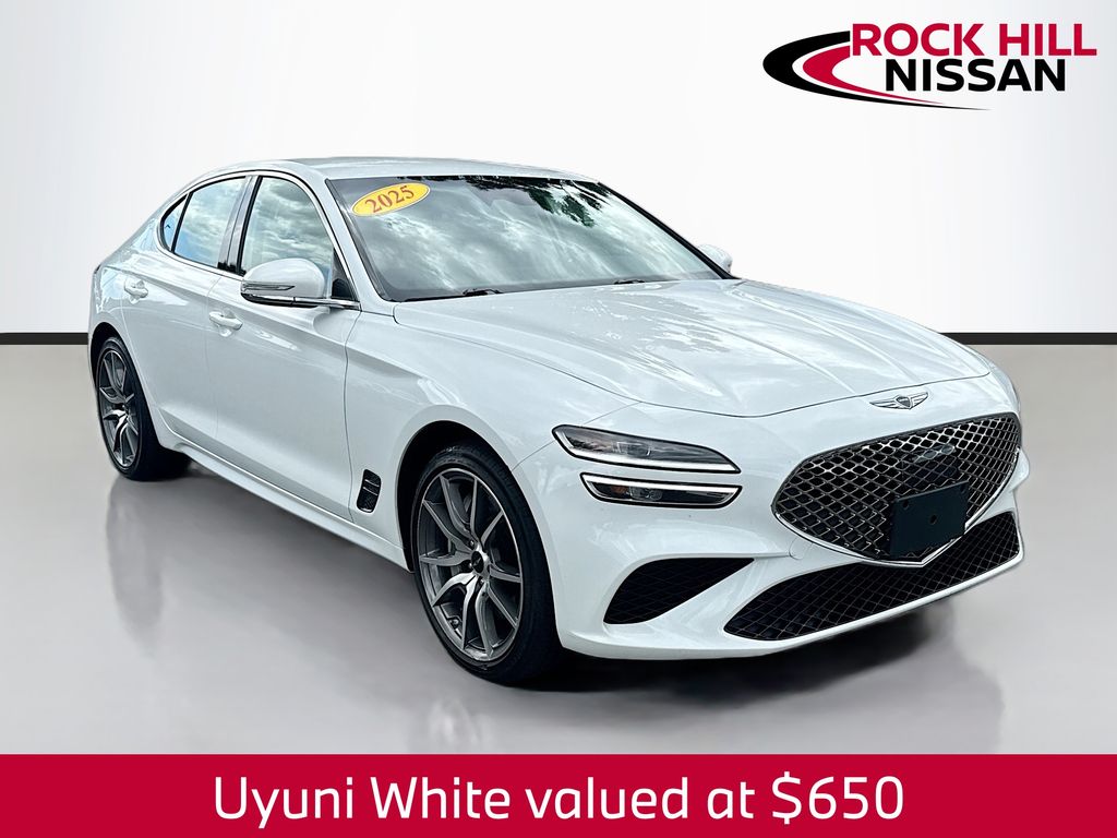 Uyuni White 2025 Genesis G70 Sedan Rear-Wheel Drive 8-Speed Automatic