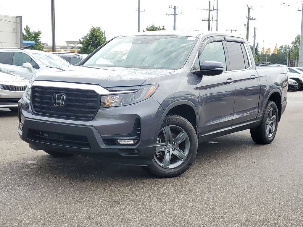 Gray (Modern Steel Metallic) 2023 Honda Ridgeline Pickup Truck All-Wheel Drive 9-Speed Automatic