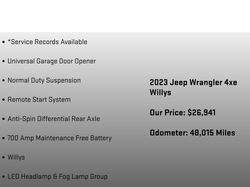 2023 Jeep Wrangler Base 4xe Gray at South Hills CDJR