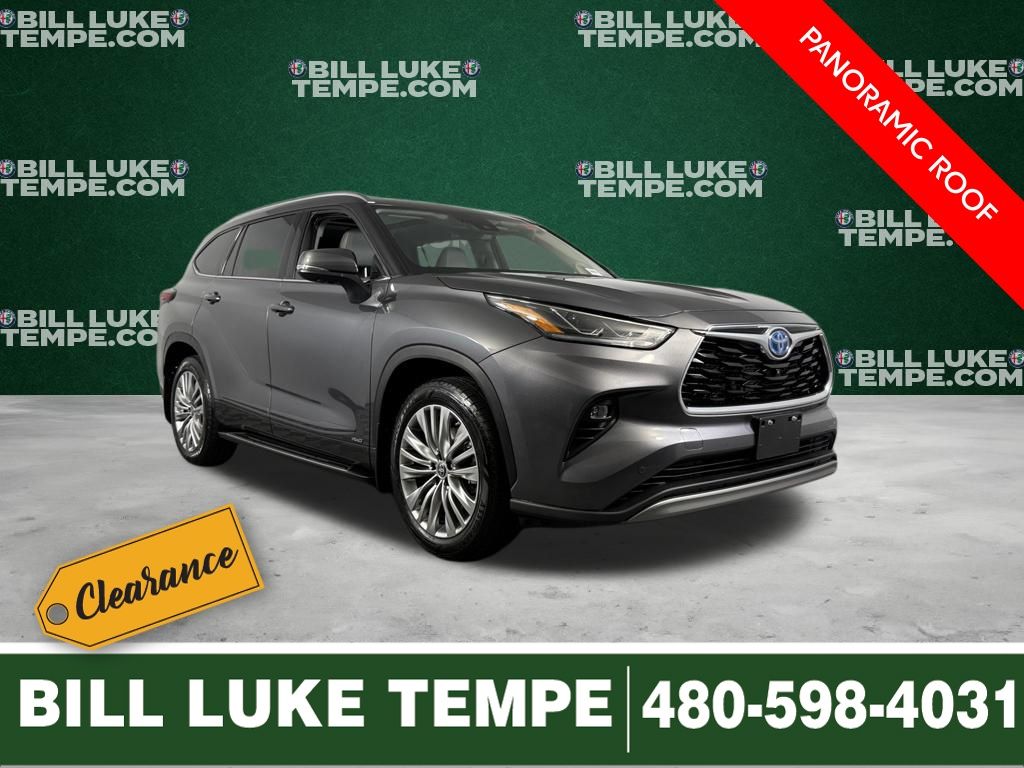 Magnetic Gray Metallic 2024 Toyota Highlander Hybrid Platinum AWD SUV / Crossover All-Wheel Drive Continuously Variable Transmission