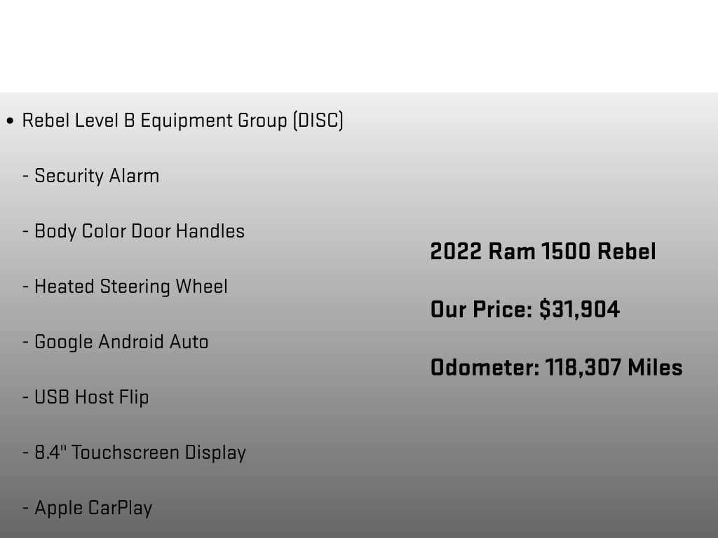 2022 Ram 1500 Rebel Gray at Carlisle Cadillac Buick GMC