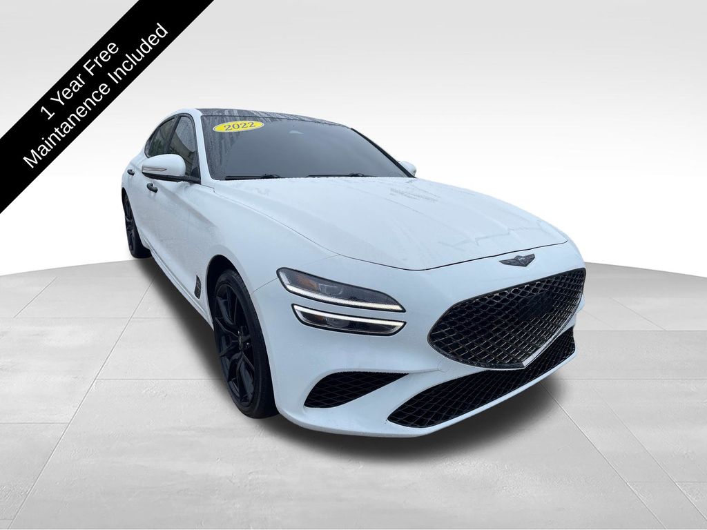 Alta White 2022 Genesis G70 3.3T Advanced AWD Sedan Automatic