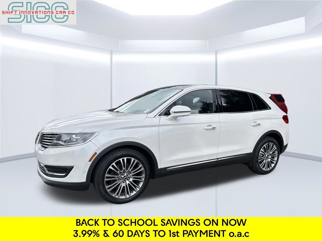 White Platinum Clearcoat Metallic 2016 Lincoln MKX SUV / Crossover All-Wheel Drive 6-Speed Automatic