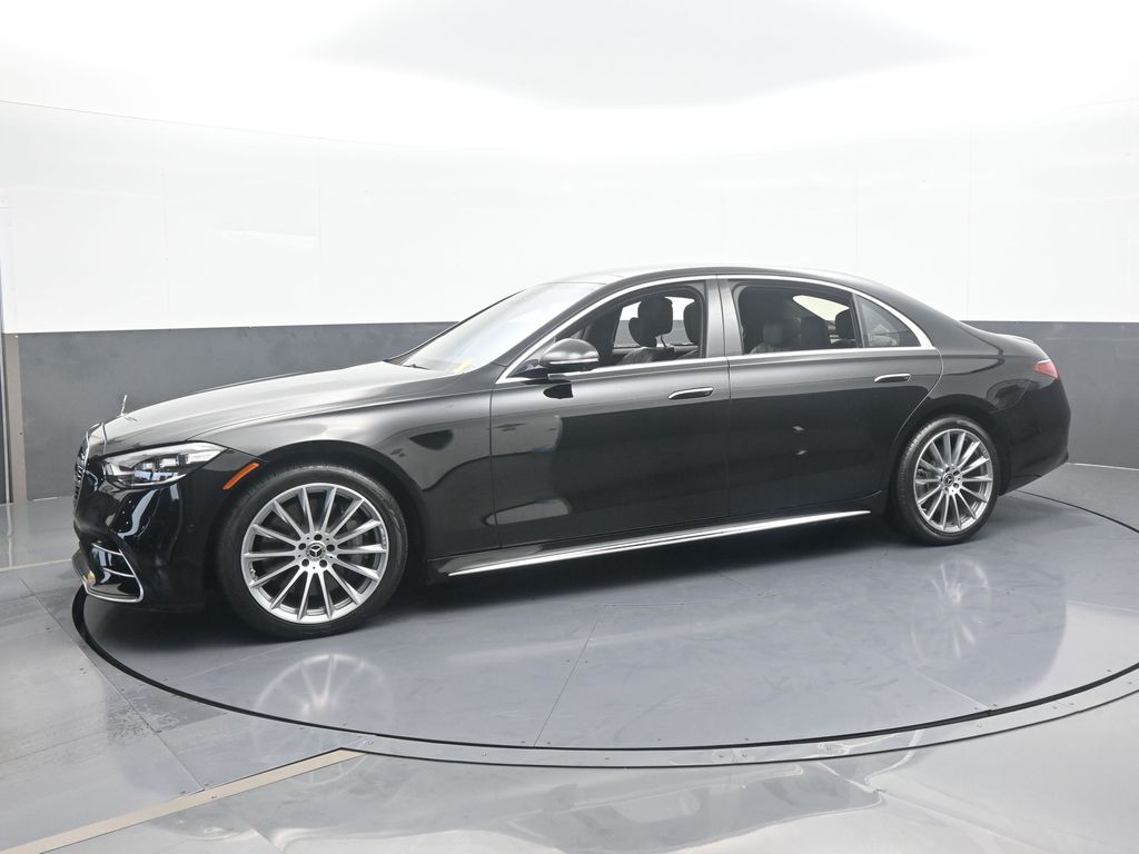 Used 2021 Obsidian Black/designo Diamon White Mercedes-Benz S 580 image 2