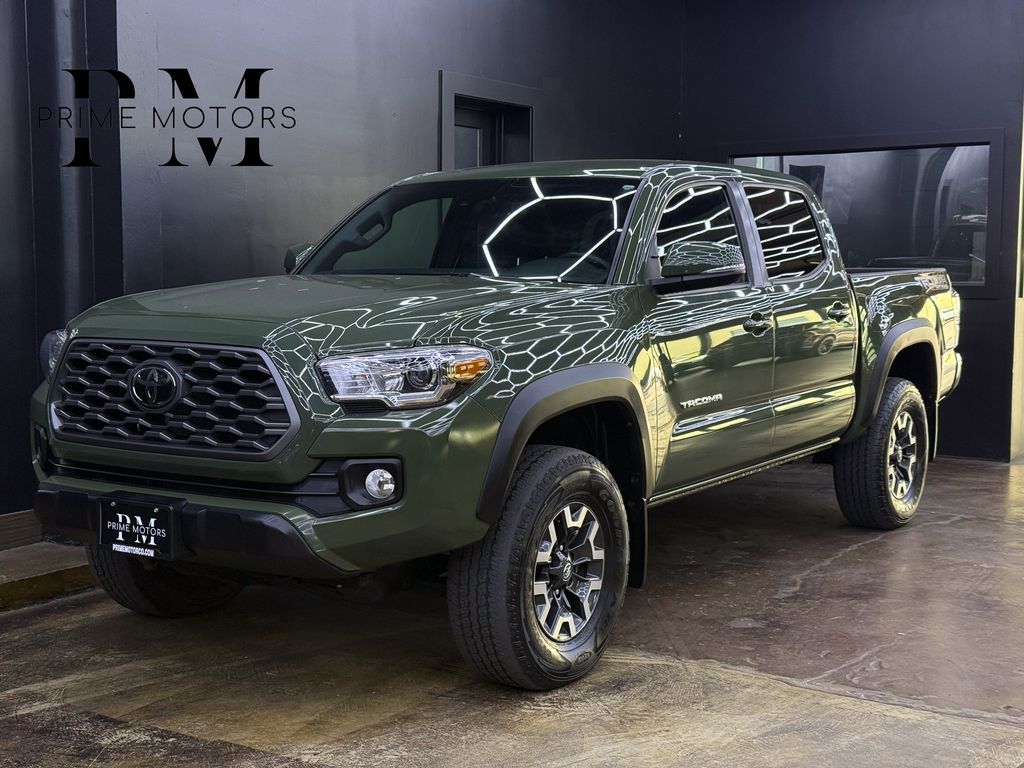 Army Green 2021 Toyota Tacoma Pickup Truck Four-Wheel Drive 6-Speed Automatic