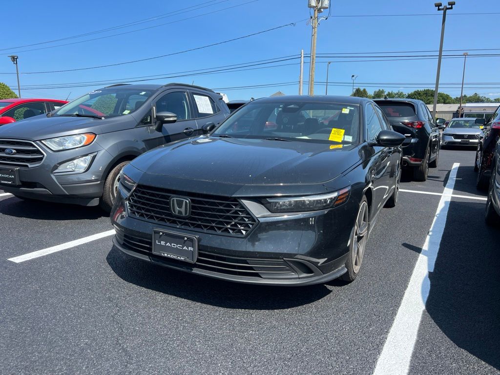 Crystal Black Pearl 2023 Honda Accord Hybrid Sedan Front-Wheel Drive Continuously Variable Transmission