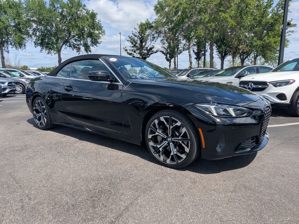 Jet Black 2025 BMW 4 Series 430i Convertible RWD Convertible Rear-Wheel Drive 8-Speed Automatic