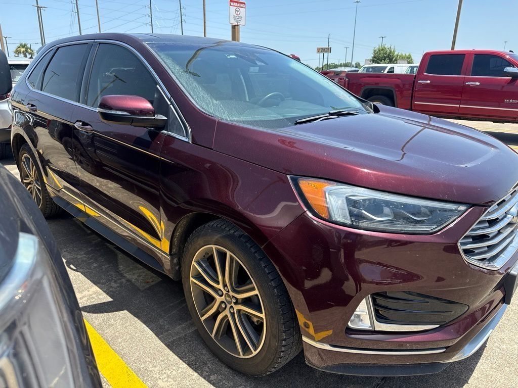 2019 Ford Edge Titanium Red at Community Kia