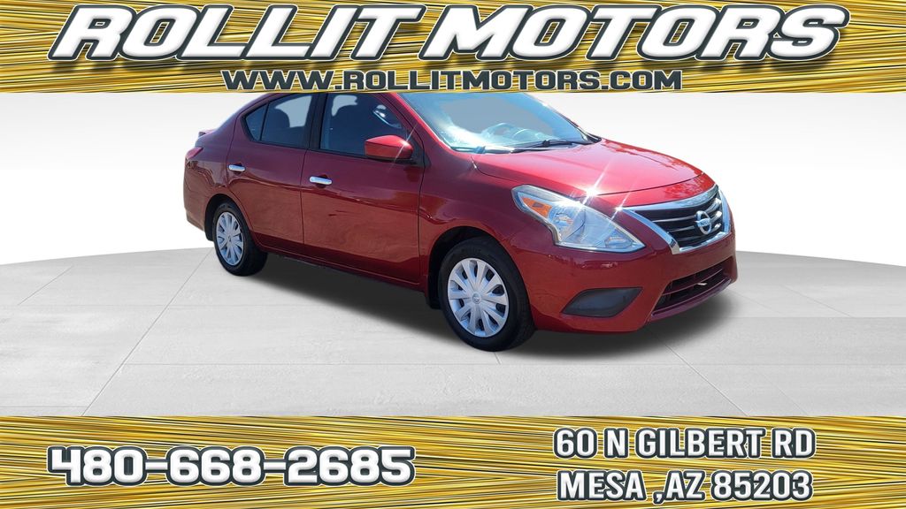 Red Brick 2015 Nissan Versa Sedan Front-Wheel Drive Continuously Variable Transmission