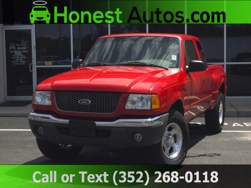 Red 2001 Ford Ranger Pickup Truck  5-Speed Automatic Overdrive
