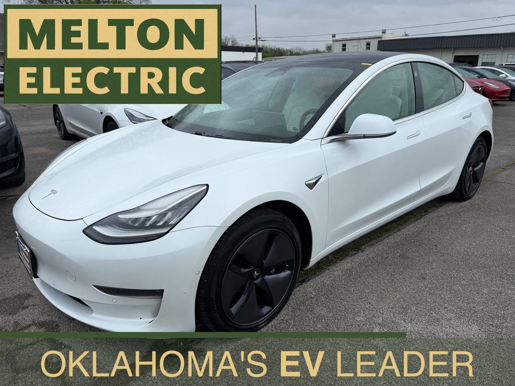 Pearl White Multi-Coat 2019 Tesla Model 3 Long Range AWD Sedan All-Wheel Drive 1-Speed Automatic