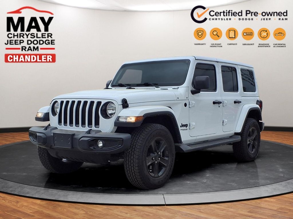 Bright White Clearcoat 2022 Jeep Wrangler Unlimited Sahara Altitude 4WD SUV / Crossover Four-Wheel Drive 8-Speed Automatic
