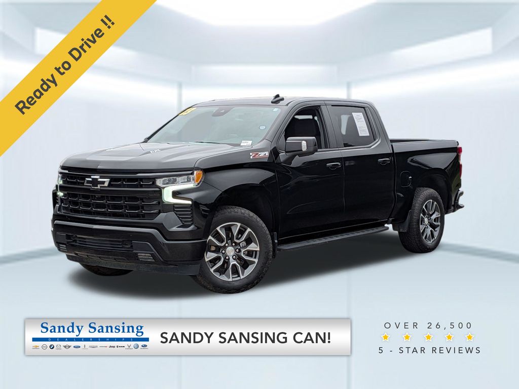 Black 2023 Chevrolet Silverado 1500 RST Crew Cab 4WD Pickup Truck Four-Wheel Drive Automatic