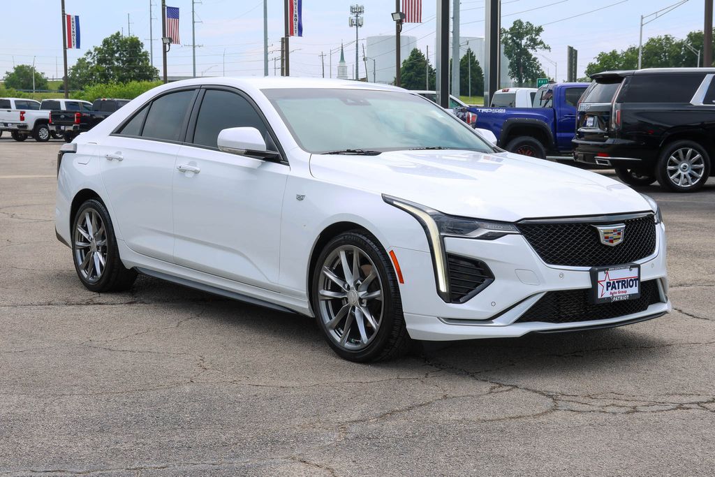 Summit White 2022 Cadillac CT4 Sedan Rear-Wheel Drive 8-Speed Automatic