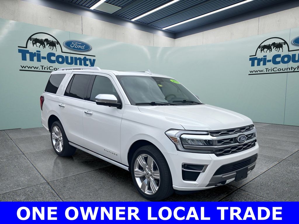 White Metallic 2023 Ford Expedition Platinum 4WD SUV / Crossover Four-Wheel Drive Automatic