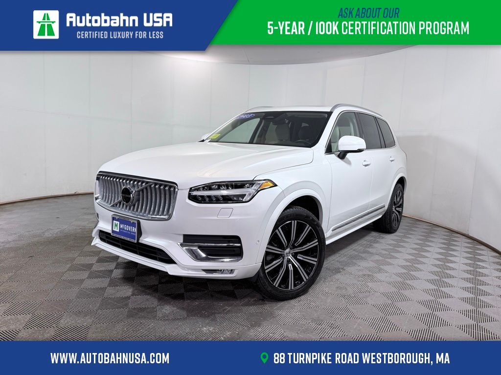 Crystal White 2023 Volvo XC90 B6 Plus Bright Theme 7-Passenger AWD SUV / Crossover All-Wheel Drive Automatic
