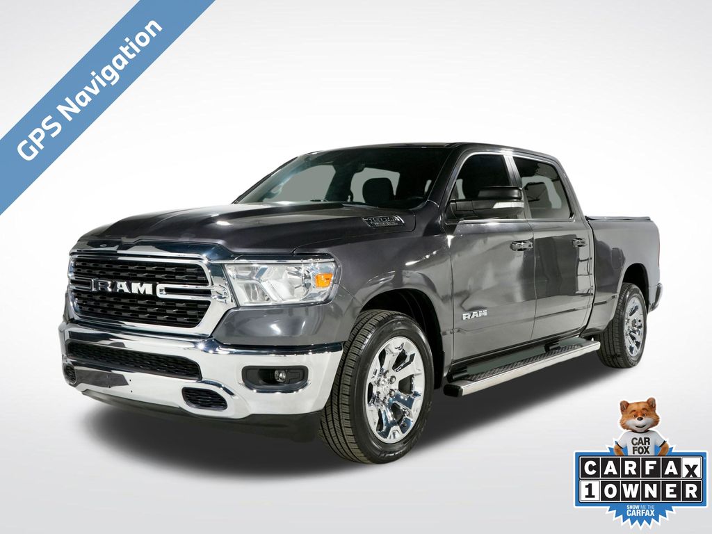 Gray (Granite Crystal Metallic Clearcoat) 2022 RAM 1500 Big Horn Crew Cab RWD Pickup Truck 4X2 8-Speed Automatic