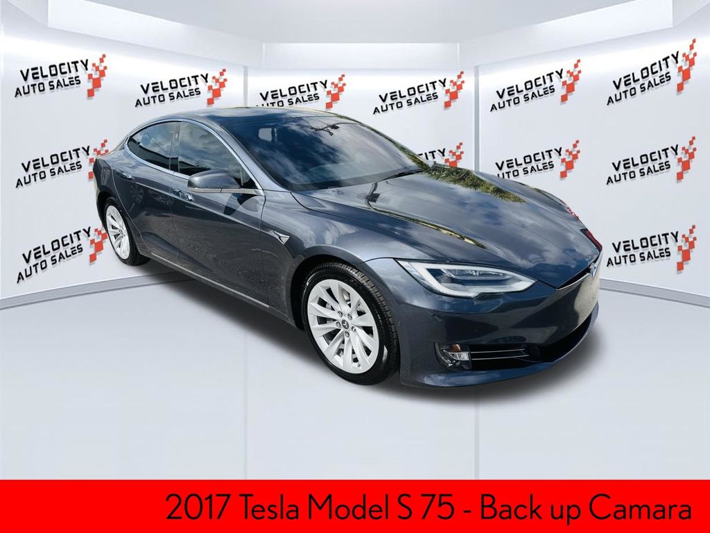 Gray 2017 Tesla Model S 75 RWD Sedan Rear-Wheel Drive 1-Speed Automatic