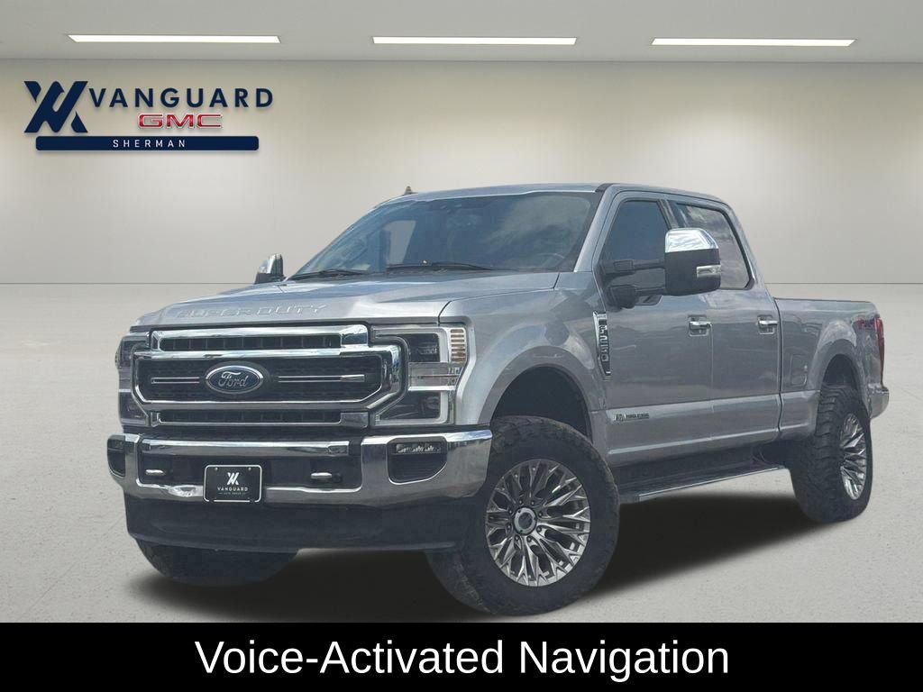 Silver Metallic 2021 Ford F-250 Super Duty Lariat Crew Cab 4WD Pickup Truck Four-Wheel Drive Automatic