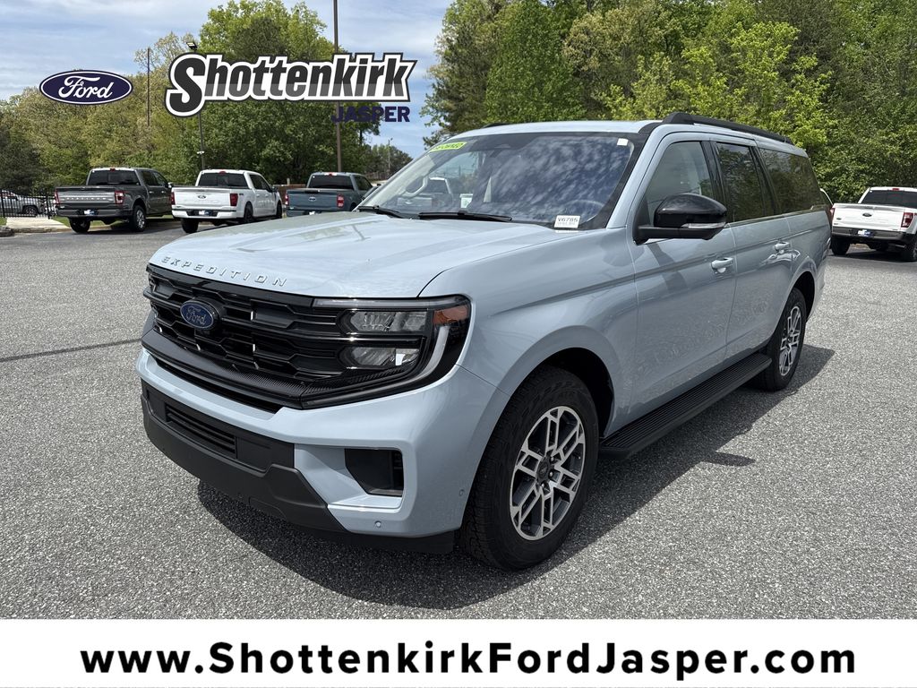 Glacier Gray Metallic TriCoat 2025 Ford Expedition MAX Active 4WD SUV / Crossover Four-Wheel Drive Automatic