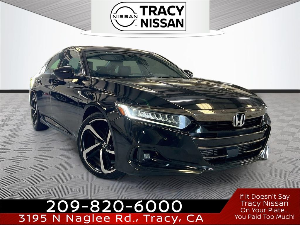 Black 2021 Honda Accord Sedan Front-Wheel Drive Automatic
