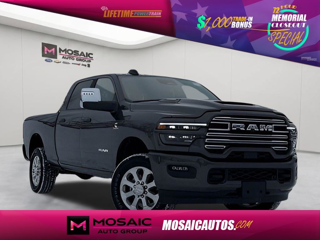 Gray (Granite Crystal Metallic Clearcoat) 2026 RAM 2500 Laramie Crew Cab 4WD Pickup Truck Four-Wheel Drive 8-Speed Automatic