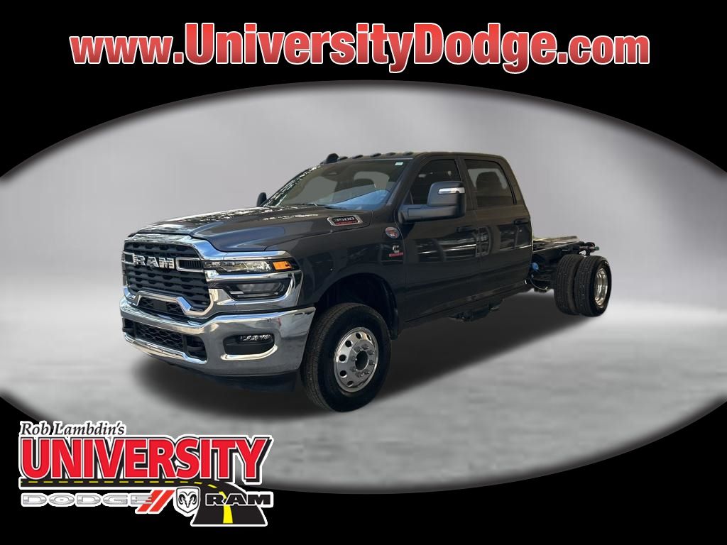 Gray (Granite Crystal Metallic Clearcoat) 2025 RAM 3500 Chassis Pickup Truck Four-Wheel Drive 8-Speed Automatic