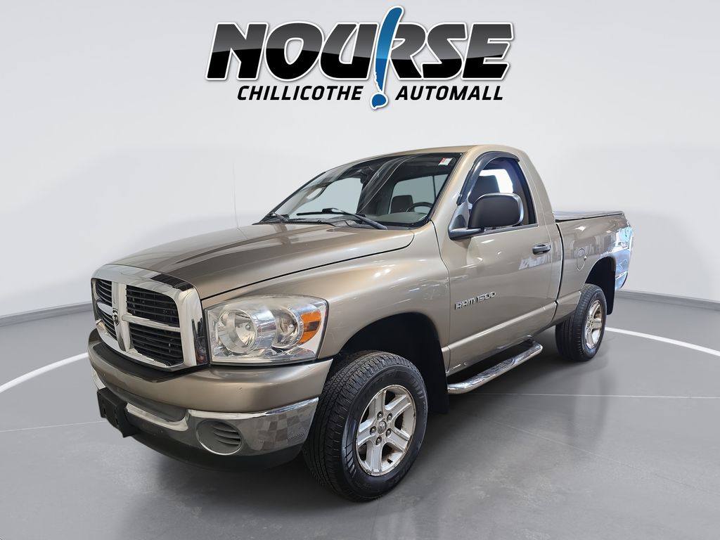 Brown (Light Khaki Metallic) 2007 Dodge RAM 1500 SLT 4WD Pickup Truck Four-Wheel Drive 5-Speed Automatic