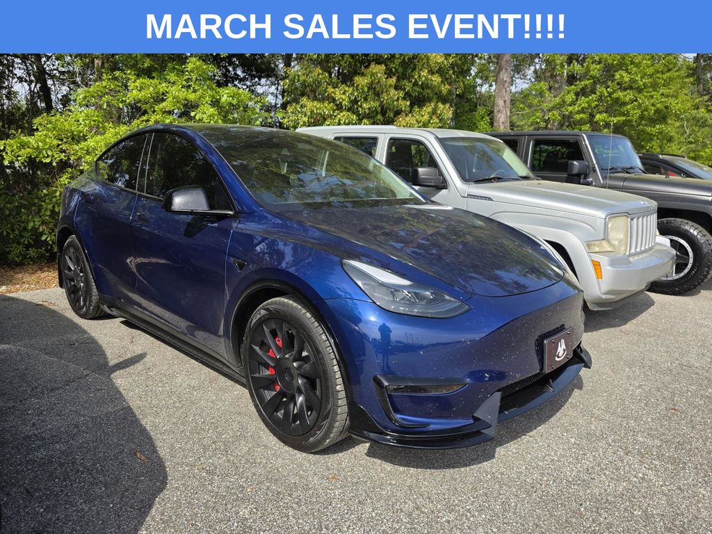 Blue 2024 Tesla Model Y Long Range AWD SUV / Crossover All-Wheel Drive 1-Speed Automatic