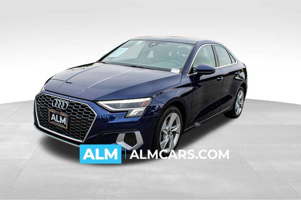 Blue 2024 Audi A3 Sedan Front-Wheel Drive 7-Speed Automatic