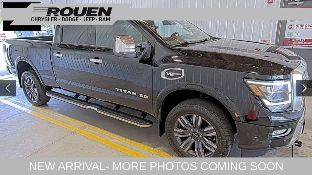 Super Black 2023 Nissan Titan Pickup Truck Four-Wheel Drive 
