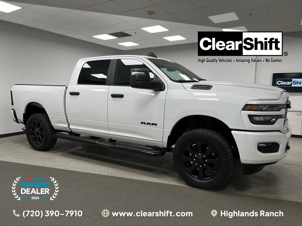 Bright White Clearcoat 2025 RAM 2500 Pickup Truck Four-Wheel Drive 8-Speed Automatic