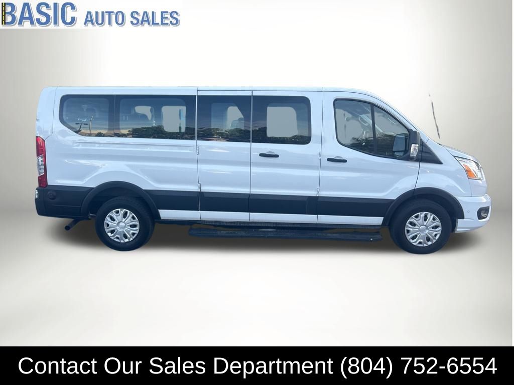Oxford White 2020 Ford Transit Passenger 350 XLT Low Roof LWB RWD with Sliding Passenger-Side Door Van Rear-Wheel Drive