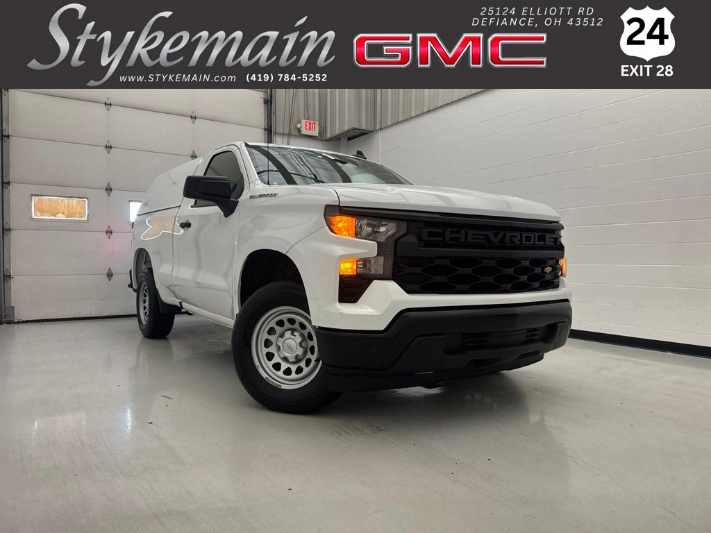 Summit White 2023 Chevrolet Silverado 1500 Pickup Truck 4X2 8-Speed Automatic