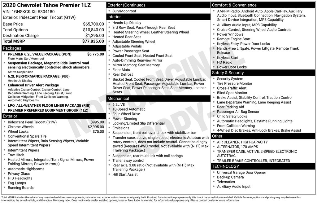 2020 Chevrolet Tahoe Premier Beige at Spitzer Acura