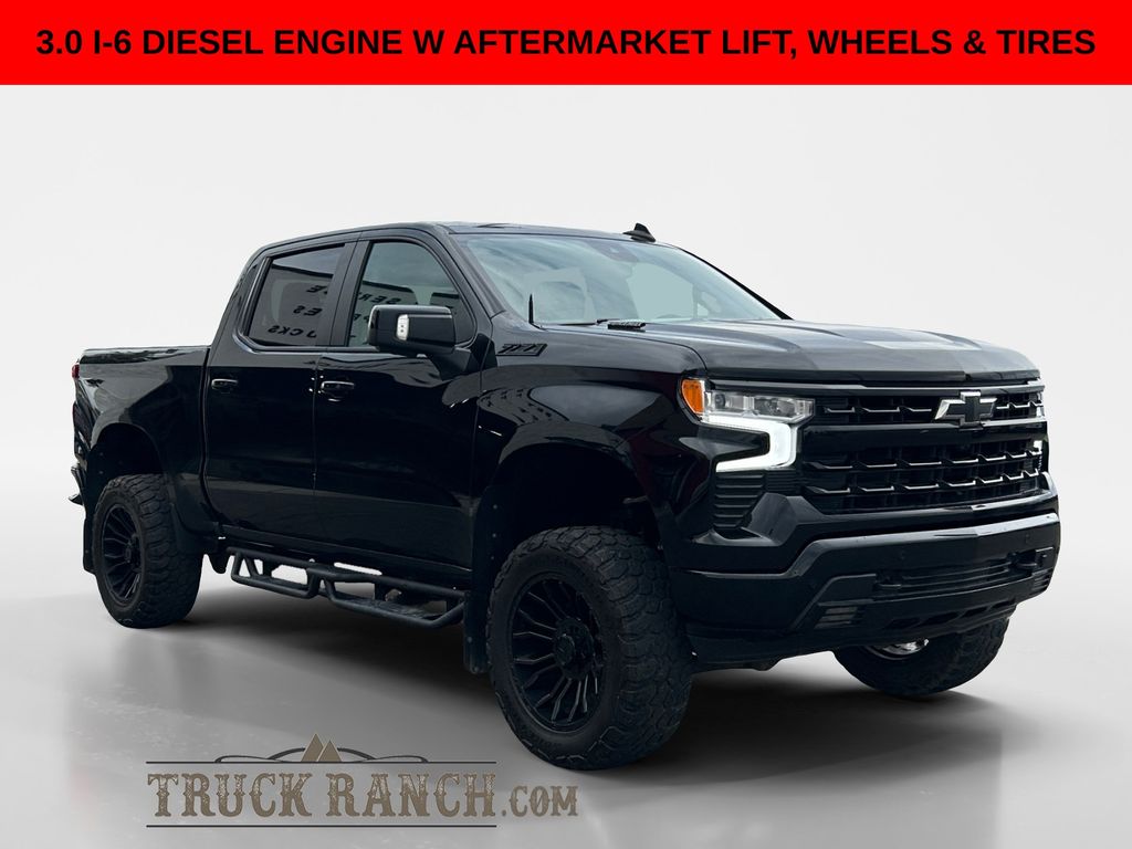 Black 2024 Chevrolet Silverado 1500 Pickup Truck Four-Wheel Drive Automatic