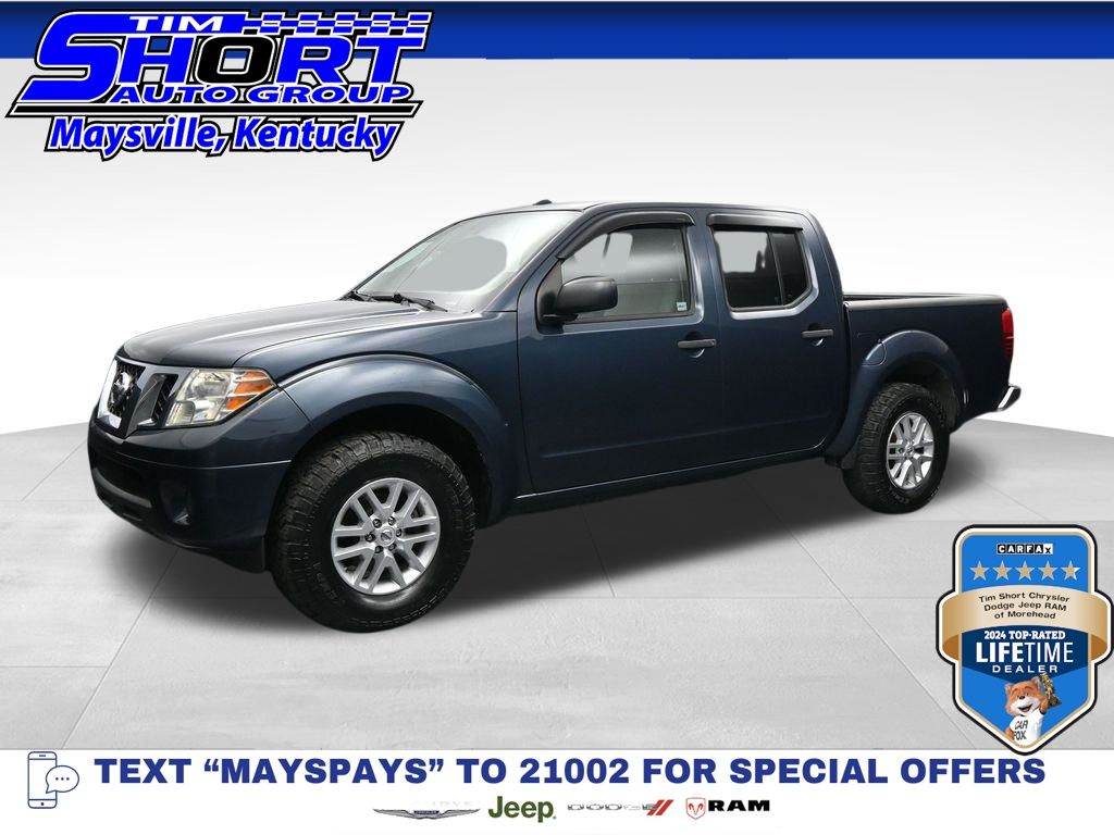 Arctic Blue Metallic 2016 Nissan Frontier SV Crew Cab 4WD Pickup Truck Four-Wheel Drive 5-Speed Automatic Overdrive