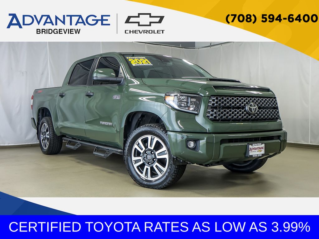 Army Green 2021 Toyota Tundra Pickup Truck Four-Wheel Drive 6-Speed Automatic
