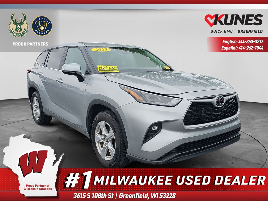 Celestial Silver Metallic 2025 Toyota Highlander SUV / Crossover Front-Wheel Drive 8-Speed Automatic