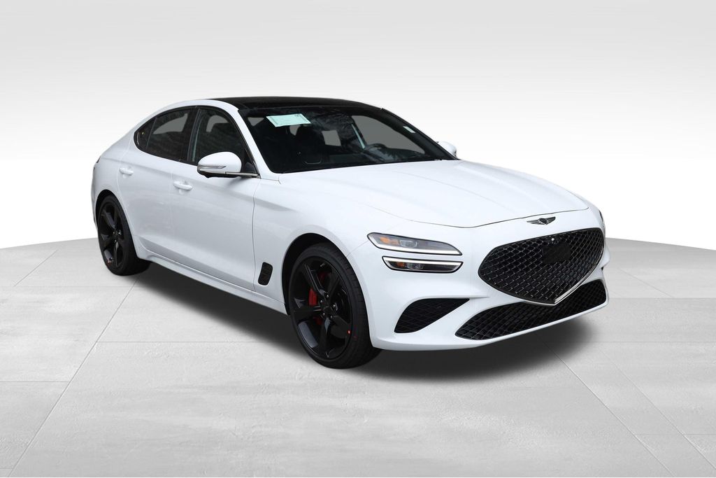 Alta White 2026 Genesis G70 3.3T Sport Prestige AWD Sedan All-Wheel Drive 8-Speed Automatic
