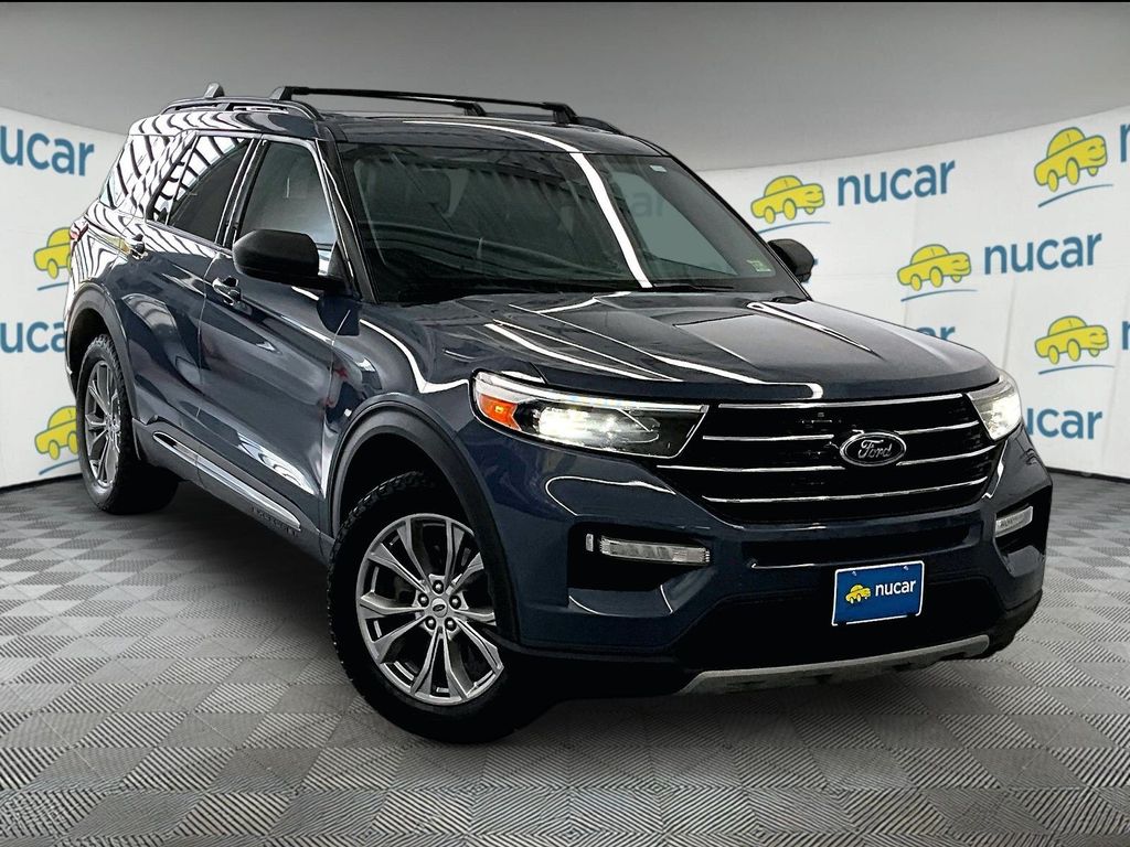 Blue Metallic 2021 Ford Explorer SUV / Crossover All-Wheel Drive Automatic