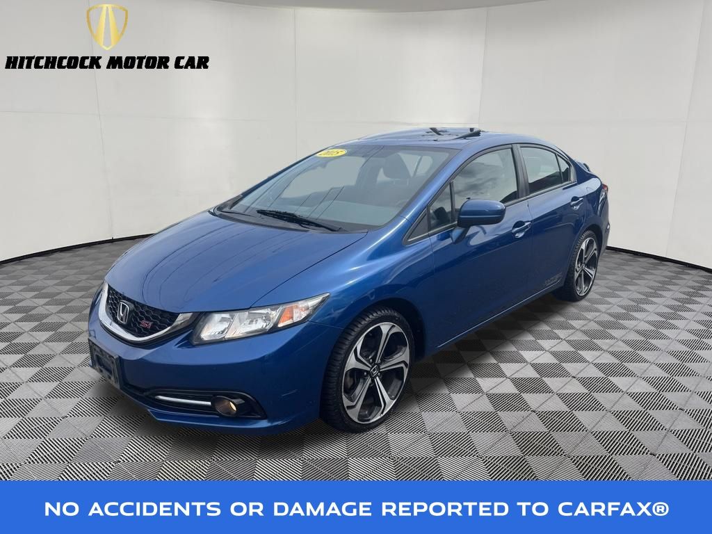Blue 2015 Honda Civic Sedan Front-Wheel Drive 6-Speed Manual