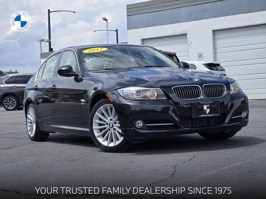 Black Sapphire Metallic 2011 BMW 3 Series Sedan All-Wheel Drive 6-Speed Automatic