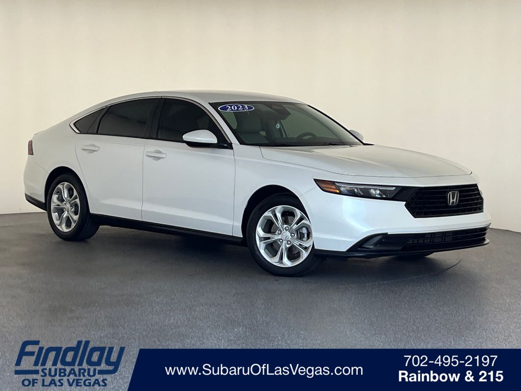 Platinum White Pearl 2023 Honda Accord Sedan Front-Wheel Drive Continuously Variable Transmission