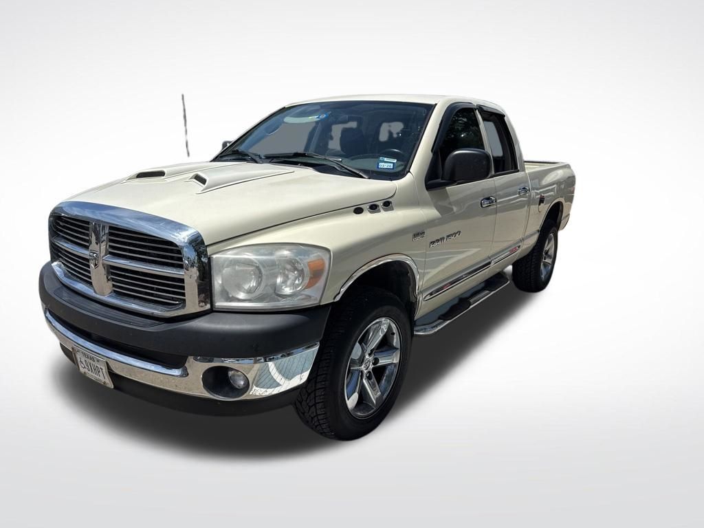 Cool Vanilla 2007 Dodge RAM 1500 SLT Quad Cab 4WD Pickup Truck Four-Wheel Drive 5-Speed Automatic