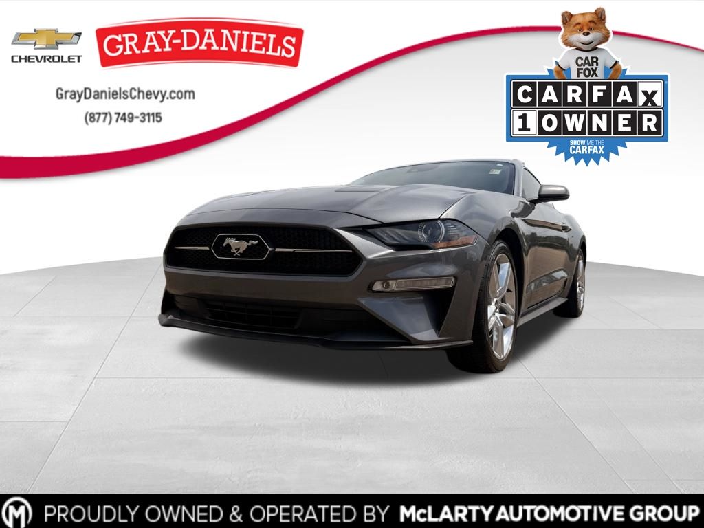 Carbonized Gray Metallic 2021 Ford Mustang EcoBoost Premium Coupe RWD Coupe Rear-Wheel Drive Automatic