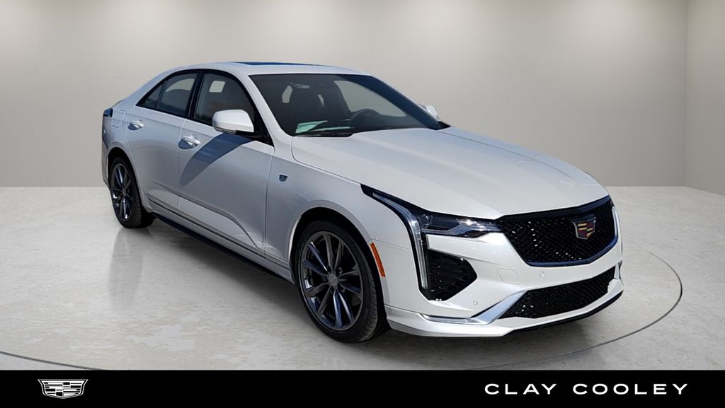 Summit White 2025 Cadillac CT4 Sport RWD Sedan Rear-Wheel Drive 8-Speed Automatic