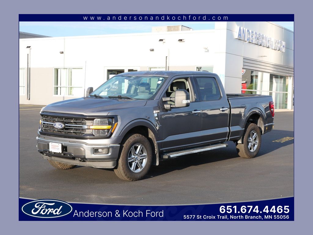 Gray 2024 Ford F-150 Pickup Truck Four-Wheel Drive Automatic